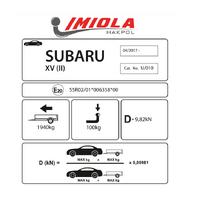 Hakpol Subaru XV (II) 04/2017 Ve Sonrası Çeki Demiri